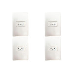 Kit C/4 - Conjunto Steck Linha Stella Com Placa 1 Tomada ...