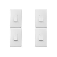 Kit C/4 - Conjunto Steck Linha Stella Com Placa 1 Simples...