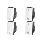 Kit C/4 - Modulo Pial Pop Branco Simples Bipolar 10A Lg010B
