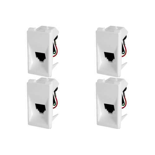 Kit C/4 - Modulo Pial Pop Branco Tomada Telefone Rj11 - L...