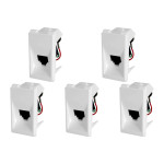 Kit C/5 - Modulo Pial Pop Branco Tomada Telefone Rj11 - L...