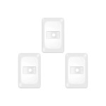 Kit C/3 - Placa Pial Pop Branca 4X2 - Saida Fio Lgp20F