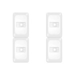 Kit C/4 - Placa Pial Pop Branca 4X2 - Saida Fio Lgp20F