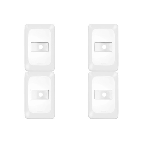 Kit C/4 - Placa Pial Pop Branca 4X2 - Saida Fio Lgp20F
