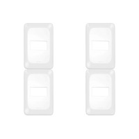 Kit C/4 - Placa Pial Pop Branca 4X2 - 1 Modulo Lgp21