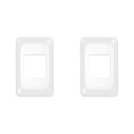 Kit C/2 - Placa Pial Pop Branca 4X2 - 2 Modulos Juntos Lgp22