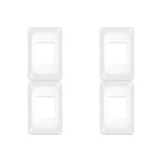 Kit C/4 - Placa Pial Pop Branca 4X2 - 2 Modulos Juntos Lgp22