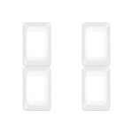 Kit C/4 - Placa Pial Pop Branca 4X2 - 3 Modulos Juntos Lgp23