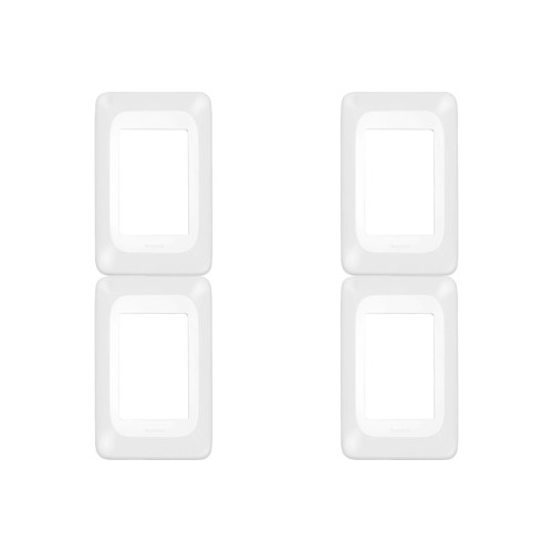 Kit C/4 - Placa Pial Pop Branca 4X2 - 3 Modulos Juntos Lgp23