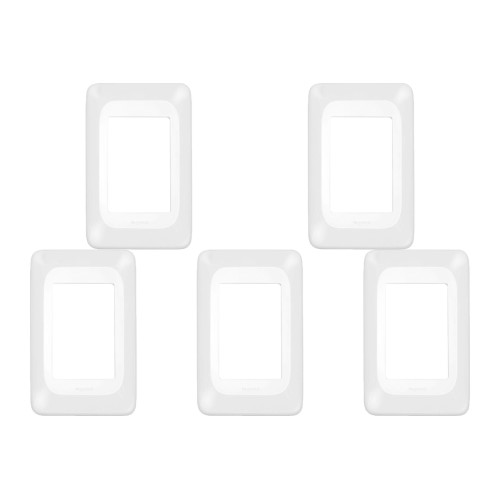 Kit C/5 - Placa Pial Pop Branca 4X2 - 3 Modulos Juntos Lgp23