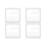 Kit C/4 - Placa Pial Pop Branca 4X4 - 1 Modulo+1 Modulo L...