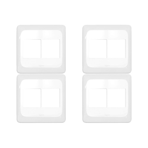 Kit C/4 - Placa Pial Pop Branca 4X4 - 2 Modulos+2 Modulos...