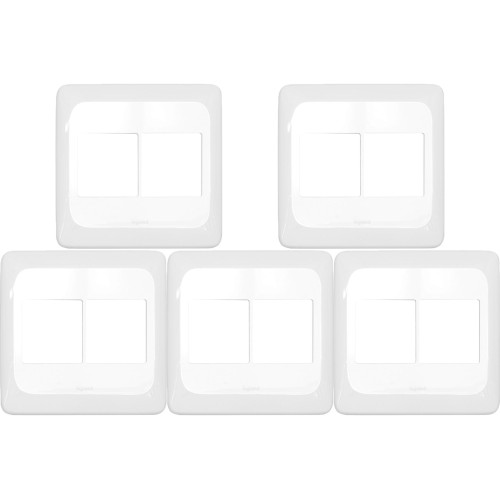 Kit C/5 - Placa Pial Pop Branca 4X4 - 2 Modulos+2 Modulos...