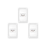 Kit C/3 - Conjunto Pial Pop Modulo Com Placa 4X2 - 1 Toma...