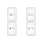 Kit C/4 - Conjunto Pial Pop Modulo Com Placa 4X2 - 1 Toma...
