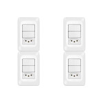 Kit C/4 - Conjunto Pial Pop Modulo Com Placa 4X2 - 2 Simp...
