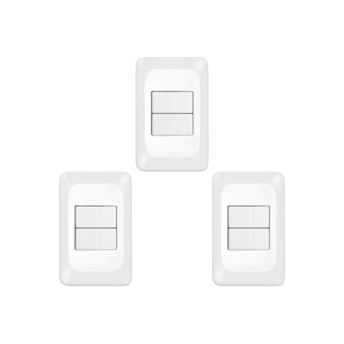 Kit C/3 - Conjunto Pial Pop Modulo Com Placa 4X2 - 2 Para...