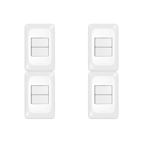 Kit C/4 - Conjunto Pial Pop Modulo Com Placa 4X2 - 2 Para...