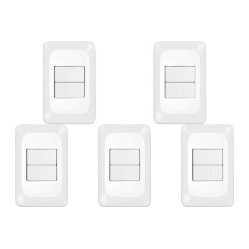 Kit C/5 - Conjunto Pial Pop Modulo Com Placa 4X2 - 2 Para...
