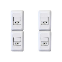 Kit C/4 - Conjunto Pial Pop Modulo Com Placa 4X2 - 1 Para...