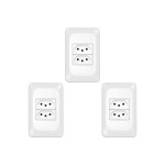 Kit C/3 - Conjunto Pial Pop Modulo Com Placa 4X2 - 2 Toma...