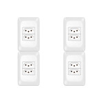 Kit C/4 - Conjunto Pial Pop Modulo Com Placa 4X2 - 2 Toma...