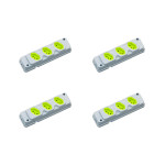 Kit C/4 - Tomada Barra Fiolux 2P+T. 20A. Tripla Cinza/Verde