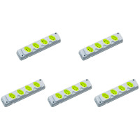 Kit C/5 - Tomada Barra Fiolux 2P+T. 20A. Quadrupla Cinza/...