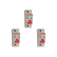 Kit C/3 - Disjuntor Steck ''Din'' Unipolar 125A. C