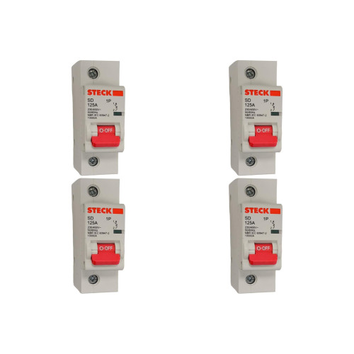 Kit C/4 - Disjuntor Steck ''Din'' Unipolar 125A. C