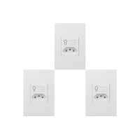 Kit C/3 - Conjunto Qualitronix Tomada Com Dps Protector F...