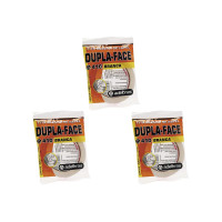 Kit C/3 - Fita Dupla Face Papel Branco Adelbras 12X30M