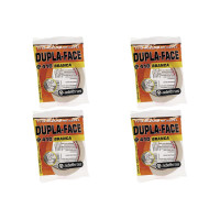 Kit C/4 - Fita Dupla Face Papel Branco Adelbras 12X30M