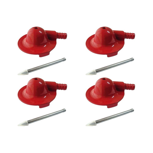 Kit C/4 - Irrigador Chuvisco Fico Zamac Vermelho