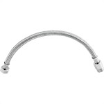 Engate Cromado Flex Higiban 30Cm Malha Inox