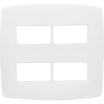 Espelho Placa Radial Modular Branco 4X4 4Mod Dist 3008