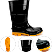 Bota Galocha Crival Preto/Amarelo C.Medio N.43 S/Forro