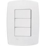 Conjunto Rad Modular Branco 1803004 3 interruptores Simp