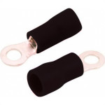Terminal Pre-Isol Olhal Rv 3,5-4 Preto 14-12 - Kit C/100 Unidades