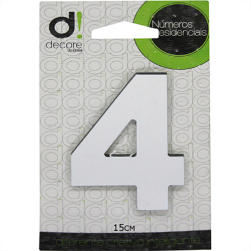 Numero Alum Espelhado 15Cm Decore 4
