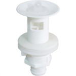 Valvula Plast Lavat C/Ladrao Branco Luconi - Kit C/25 Unidades