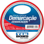 Fita Ades Demarcacao Tekbond Vermelho 48Mmx15M