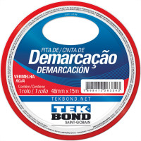 Fita Ades Demarcacao Tekbond Vermelho 48Mmx15M