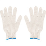 Luva Tricotada Pigmentada Branco Delta - Kit C/12 Unidades