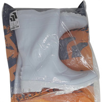 Bota Galocha Pega Forte Branco Cano Medio N.44