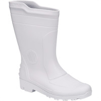 Bota Galocha Pega Forte Branco Cano Medio N.43