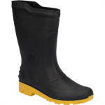 Bota Galocha Pega Forte Preto/Amarelo C.Medio N.37 S/Forro