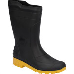 Bota Galocha Pega Forte Preto/Amarelo C.Medio N.40 S/Forro
