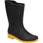 Bota Galocha Pega Forte Preto/Amarelo C.Medio N.41 S/Forro