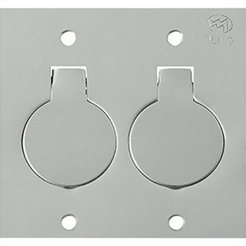 Espelho Placa P/Piso Inox 4X4 2Tom Red Olivo Pll82